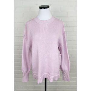 NWT Jessica Simpson Oversized Mock Neck Split Hem Pink Sweater Size Small
